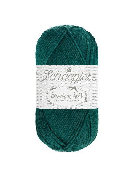 Scheepjes Bamboo Soft Nr. 254 Mighty Spruce - bambukinai nėrimo - mezgimo siūlai (vegan friendly)