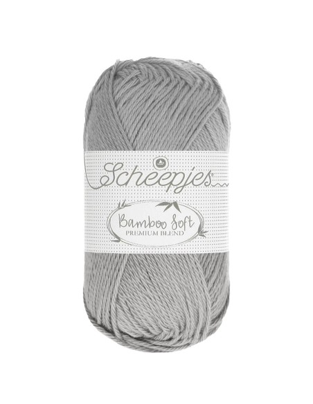 Scheepjes Bamboo Soft Nr. 264 Antique Silver - bambukinai nėrimo - mezgimo siūlai (vegan friendly)