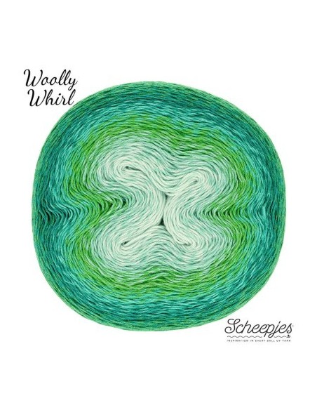 Scheepjes Woolly Whirl Nr. 475 Melting Mint Centre - nėrimo-mezgimo siūlai