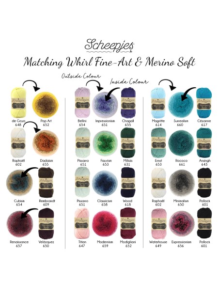 Scheepjes Whirl - Fine Art Nr. 650 Minimalism - nėrimo-mezgimo siūlai