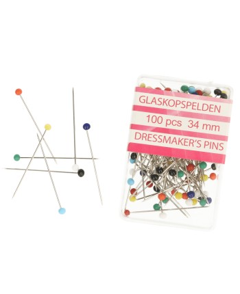 Opry Glass-Headed Pins - 100 psc., 34 mm