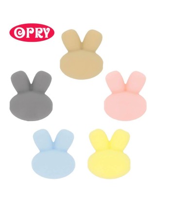 Opry Silicone Rabbit beads (5 psc., 15 mm), BPA free