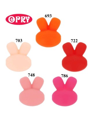 Opry Silicone Rabbit beads (5 psc., 15 mm), BPA free 2