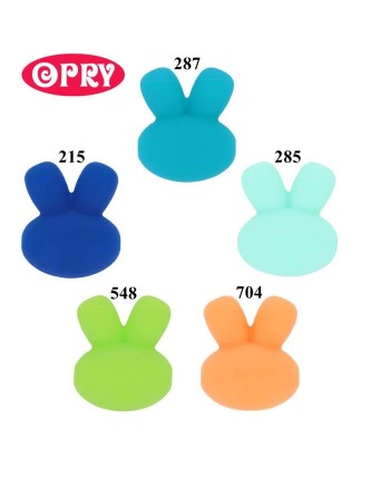 Opry Silicone Rabbit beads (5 psc., 15 mm), BPA free 2