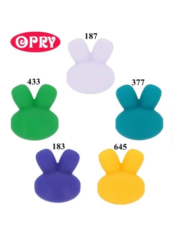 Opry Silicone Rabbit beads (5 psc., 15 mm), BPA...