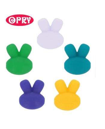 Opry Silicone Rabbit beads (5 psc., 15 mm), BPA free