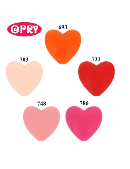 Opry Silicone Heart beads (5 psc., 20 mm), BPA free