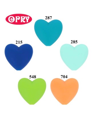 Opry Silicone Heart beads (5 psc., 20 mm), BPA free 2
