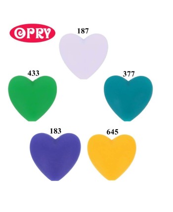 Opry Silicone Heart beads (5 psc., 20 mm), BPA free 2