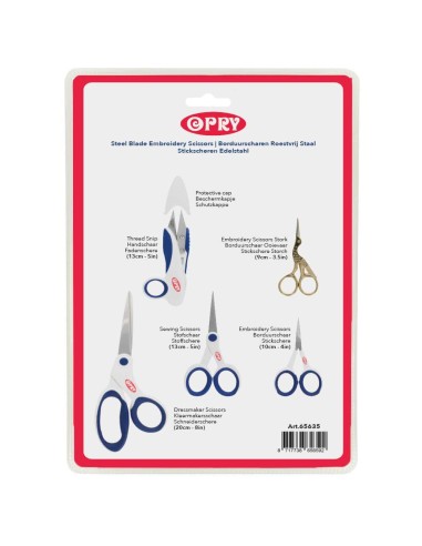 Opry Set of 5 Scissors Stainless Steel