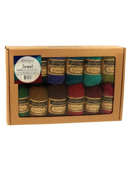 Scheepjes Softfun JEWEL Colour pack - crochet - knitting yarn