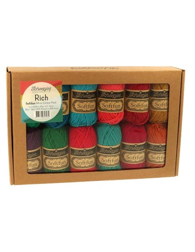 Scheepjes Softfun RICH Colour pack - crochet - knitting yarn