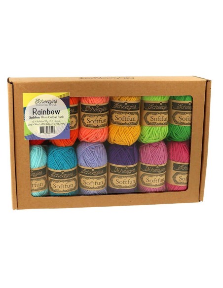 Scheepjes Softfun RAINBOW Colour pack - crochet - knitting yarn
