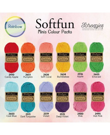 Scheepjes Softfun RAINBOW Colour pack - crochet -... 2