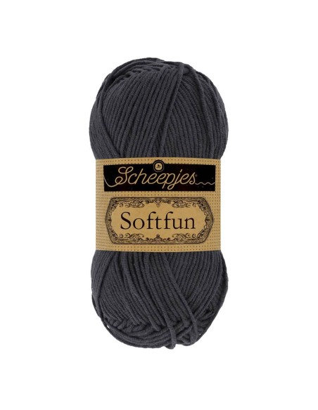 Scheepjes Softfun Nr. 2601 Graphite -  nėrimo, mezgimo siūlai