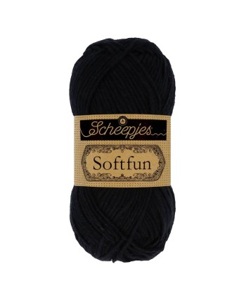 Scheepjes Softfun No. 2408 Black - Crochet, Knitting yarn