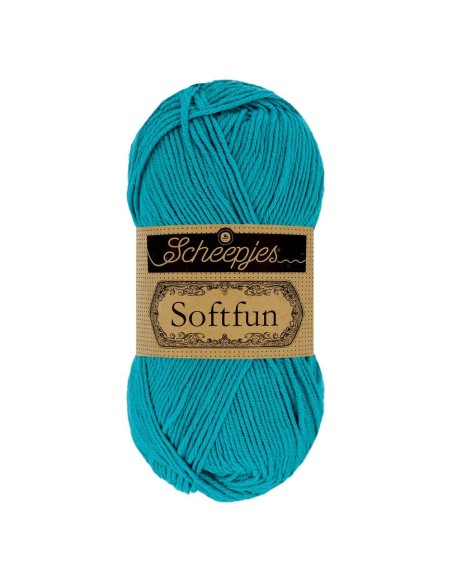 Scheepjes Softfun Nr. 2511 Dark Turquoise -  nėrimo, mezgimo siūlai