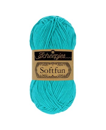 Scheepjes Softfun No. 2423 Bright Turquoise - Crochet,...