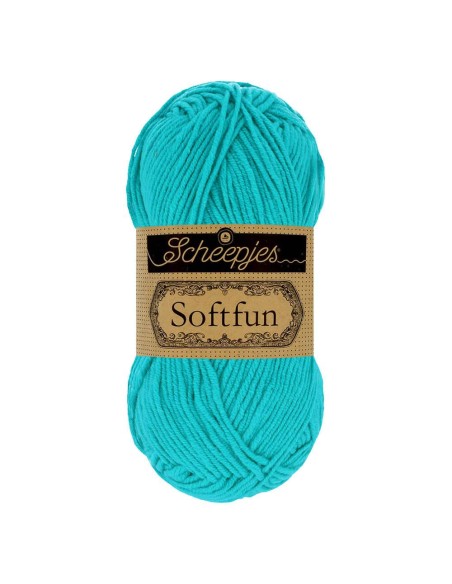 Scheepjes Softfun No. 2423 Bright Turquoise - Crochet, Knitting yarn