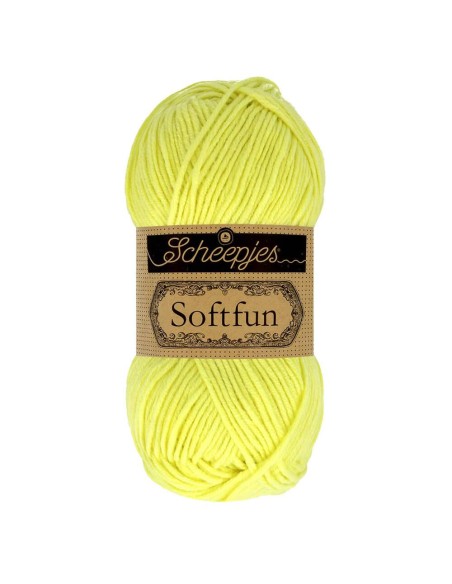 Scheepjes Softfun Nr. 2638 Soft Lime -  nėrimo, mezgimo siūlai