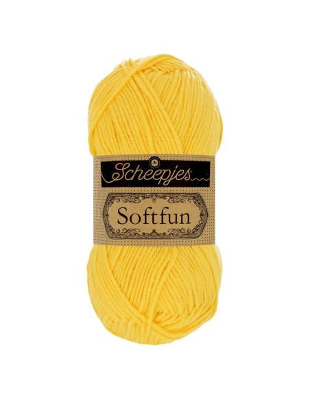 Scheepjes Softfun Nr. 2518 Canary -  nėrimo, mezgimo siūlai