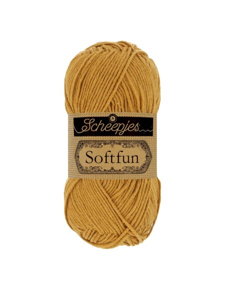Scheepjes Softfun Nr. 2621 Mustard -  nėrimo, mezgimo siūlai