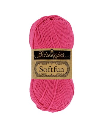 Scheepjes Softfun No. 2495 Hot Pink - Crochet, Knitting yarn