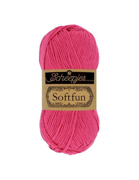 Scheepjes Softfun Nr. 2495 Hot Pink -  nėrimo, mezgimo siūlai