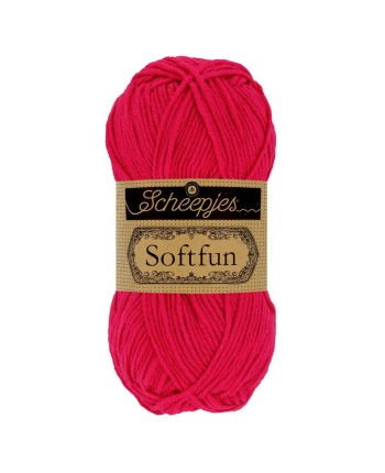 Scheepjes Softfun No. 2654 Magenta - Crochet, Knitting yarn