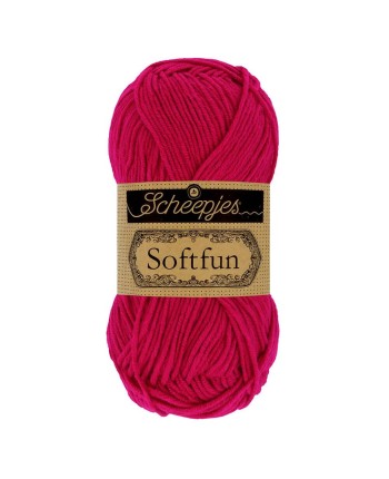 Scheepjes Softfun No. 2655 Cerise - Crochet, Knitting yarn