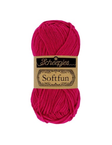 Scheepjes Softfun No. 2655 Cerise - Crochet, Knitting yarn