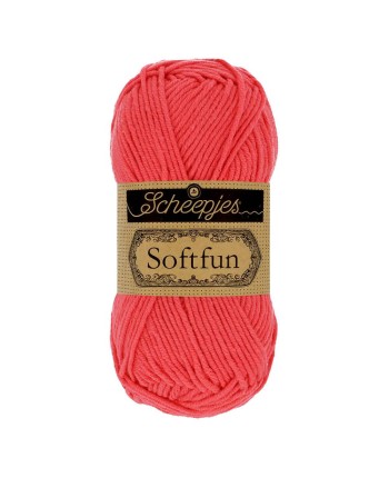 Scheepjes Softfun No. 2607 Coral - Crochet, Knitting yarn