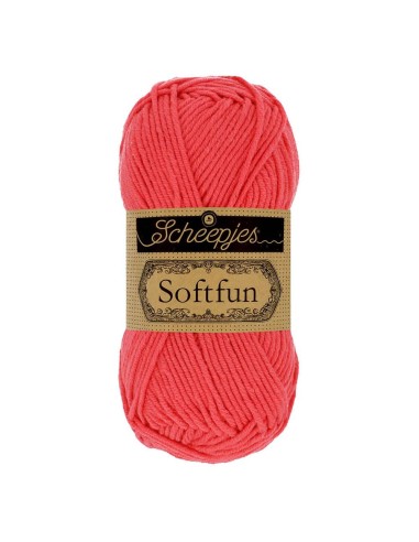 Scheepjes Softfun No. 2607 Coral - Crochet, Knitting yarn