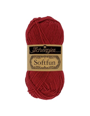 Scheepjes Softfun No. 2492 Bordeaux - Crochet, Knitting yarn