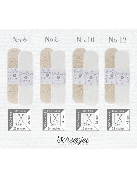 Scheepjes Legacy Cotton (Natural) No. 089 - Crochet, Knitting yarn