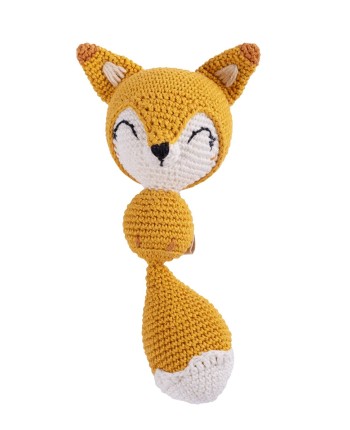 Crochet hand made toy Fox - the Rattle 2