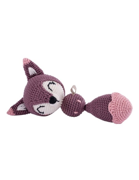 Crochet hand made toy Fox - the Rattle
