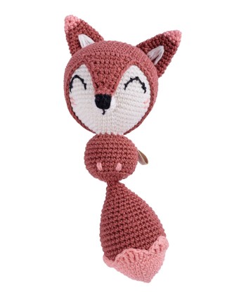 Crochet hand made toy Fox - the Rattle 2