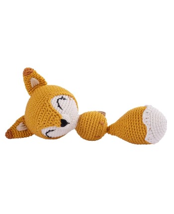 Crochet hand made toy Fox - the Rattle