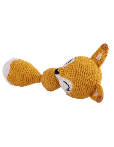 Crochet hand made toy Fox - the Rattle