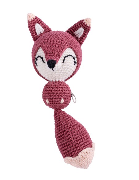 Crochet hand made toy Fox - the Rattle