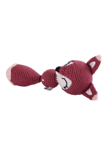 Crochet hand made toy Fox - the Rattle
