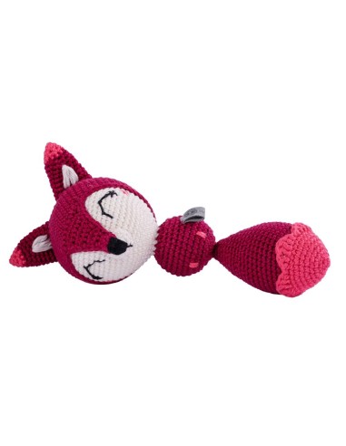 Crochet hand made toy Fox - the Rattle