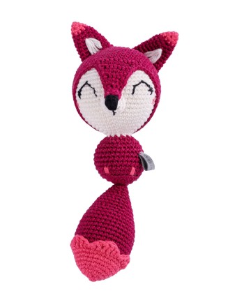 Crochet hand made toy Fox - the Rattle 2