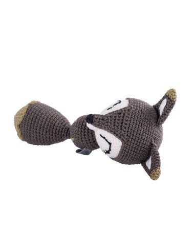 Crochet hand made toy Fox - the Rattle