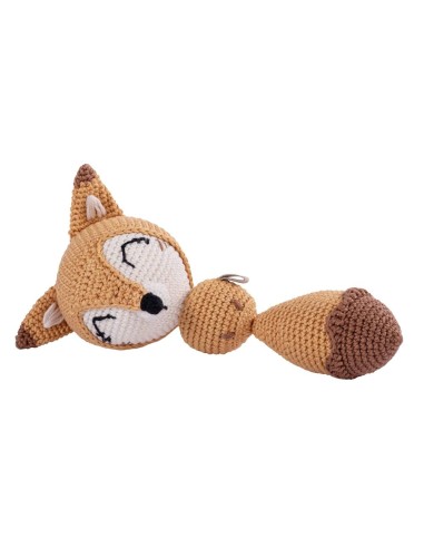 Crochet hand made toy Fox - the Rattle