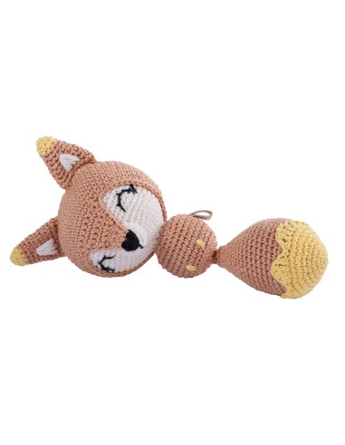 Crochet hand made toy Fox - the Rattle