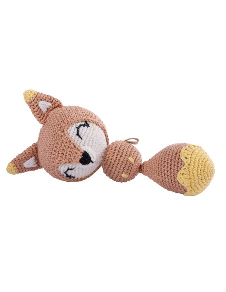 Crochet hand made toy Fox - the Rattle