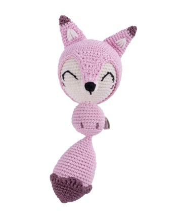 Crochet hand made toy Fox - the Rattle 2