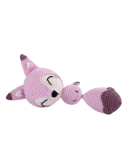 Crochet hand made toy Fox - the Rattle